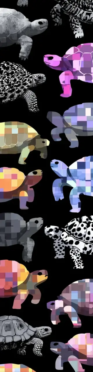 Free printable fourteen turtles bookmark