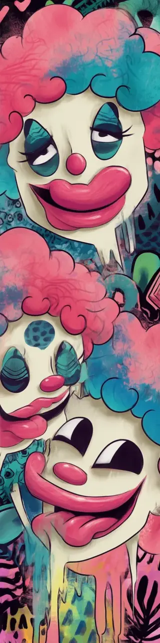 Free printable funny clowns bookmark