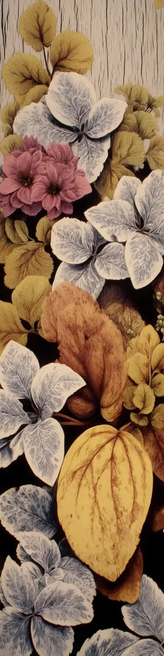 Free printable fuzzy autumn plants bookmark