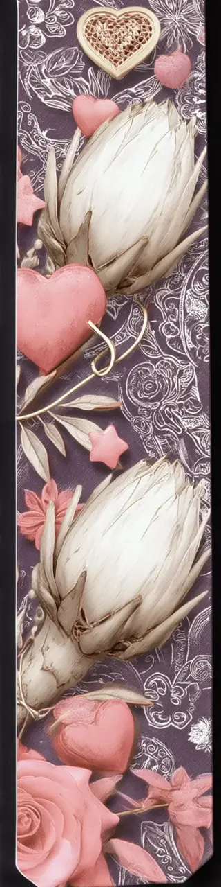 Free printable fuzzy flowers on gray bookmark