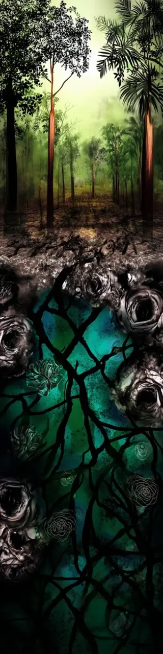 Free printable glowing jungle plants bookmark