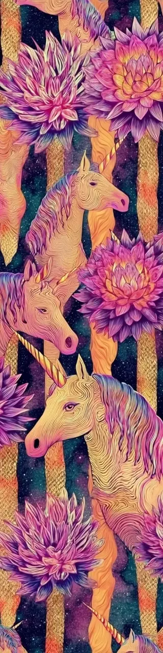 Free printable gold unicorns bookmark