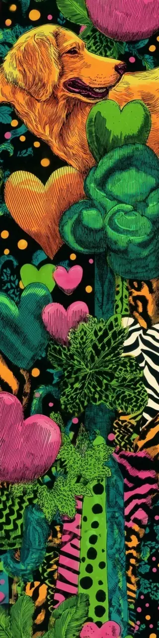 Free printable golden retriever cute dog bookmark