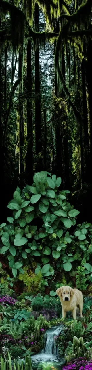 Free printable golden retriever by stream bookmark