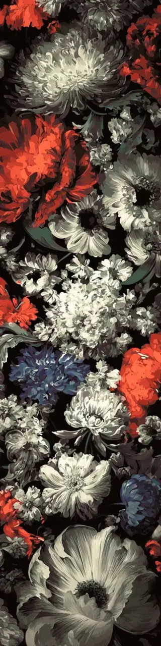 Free printable gothic floral bookmark