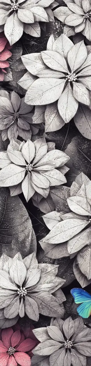 Free printable gray winter plants bookmark