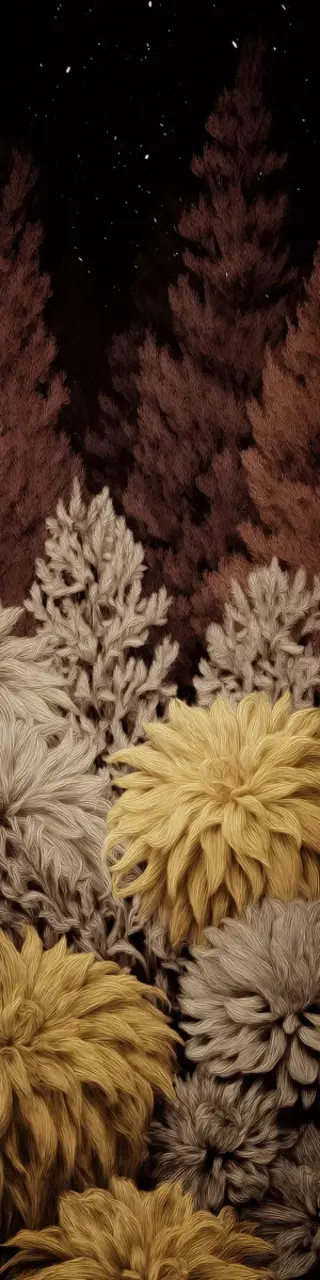 Free printable gray and yellow fall plants bookmark