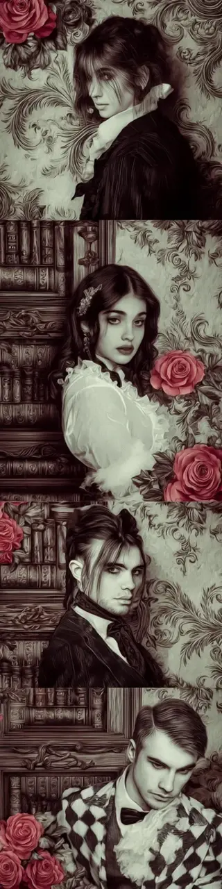 Free printable grays dark academia bookmark