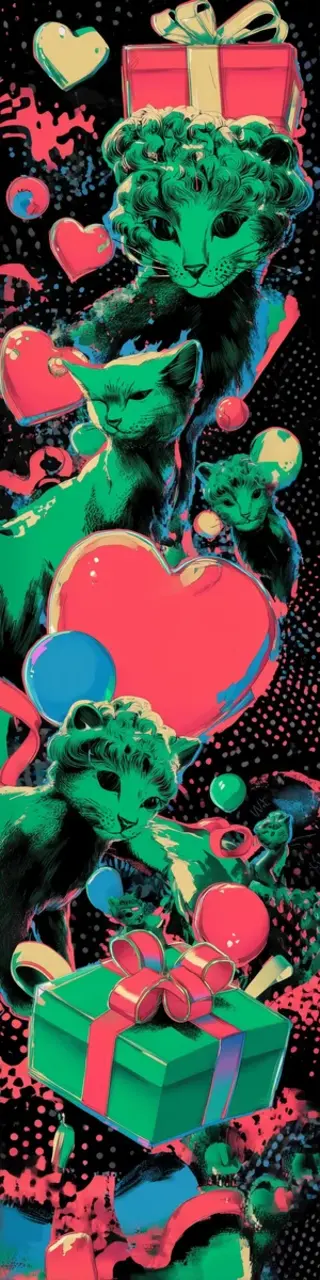 Free printable green cats bookmark