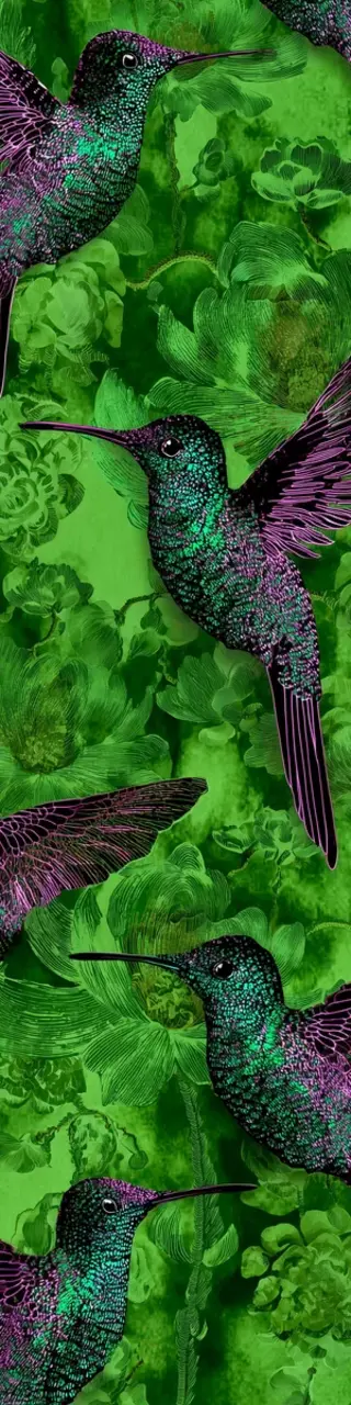 Free printable green on green hummingbirds bookmark