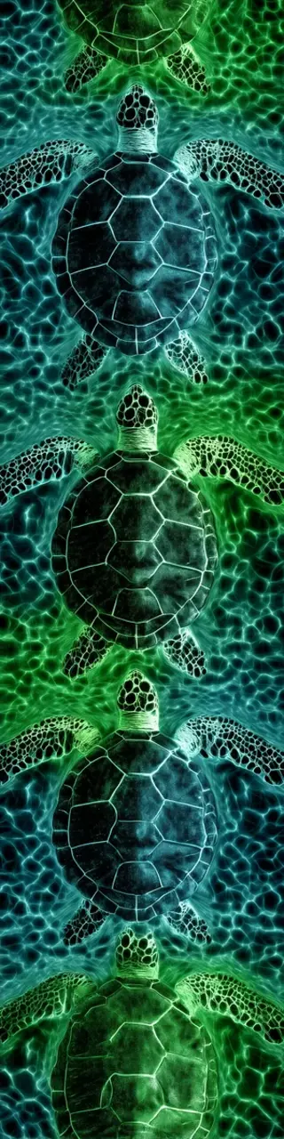 Free printable green turtle line bookmark