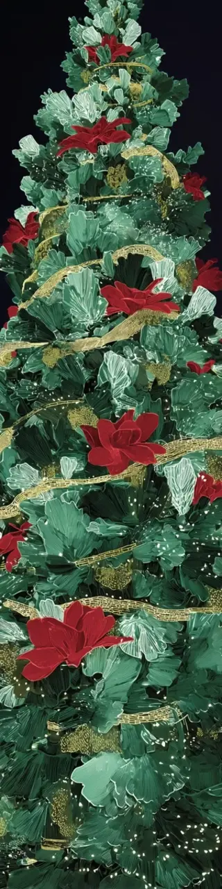 Free printable classic green Christmas tree bookmark