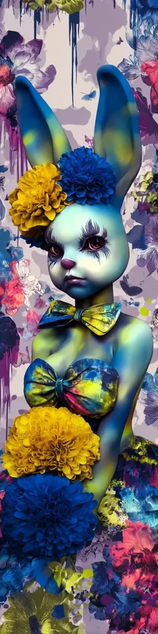 Free printable greenish bunny rabbit bookmark