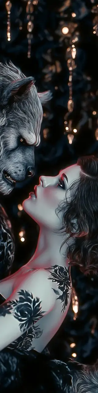 Free printable growling werewolf dark romance bookmark