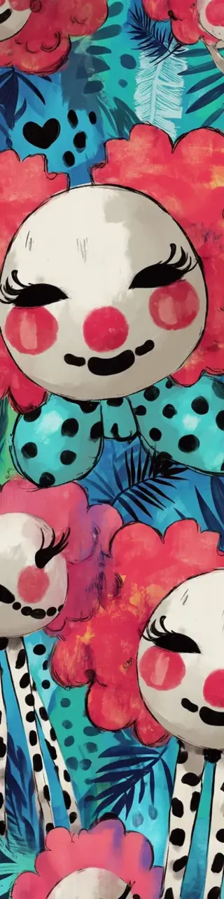 Free printable halloween clowns bookmark