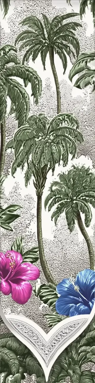 Free printable hazy day palm trees bookmark