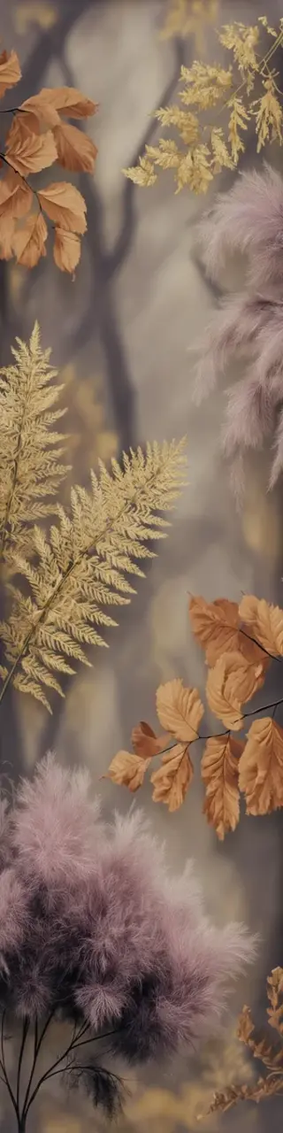 Free printable hazy ferns autumn bookmark