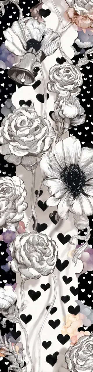 Free printable heart barrage wedding bookmark