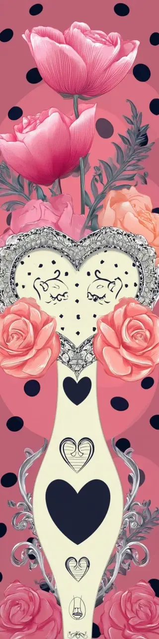 Free printable heart frame floral bookmark