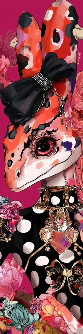 Free printable high fashion dragon bookmark