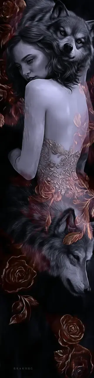 Free printable hugging werewolf bookmark