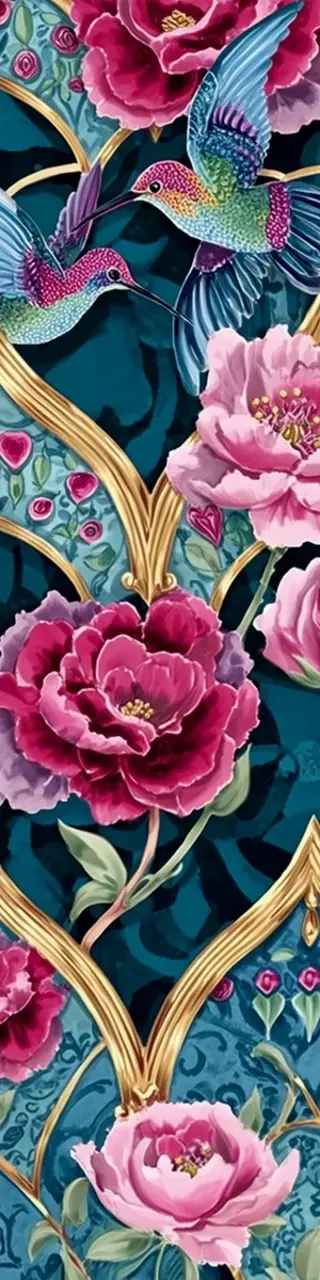 Free printable royal hummingbirds bookmark