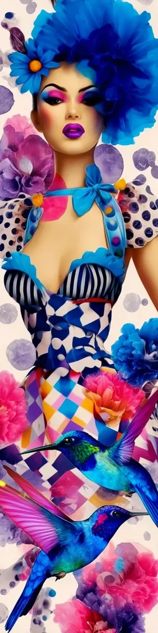 Free printable hummingbirds with models bookmark