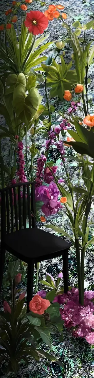 Free printable indoor plants with chair bookmark