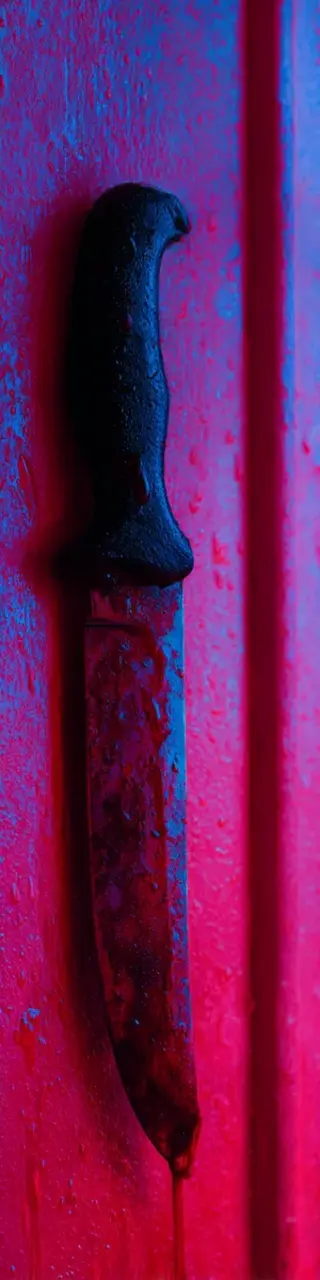 Free printable knife thriller bookmark