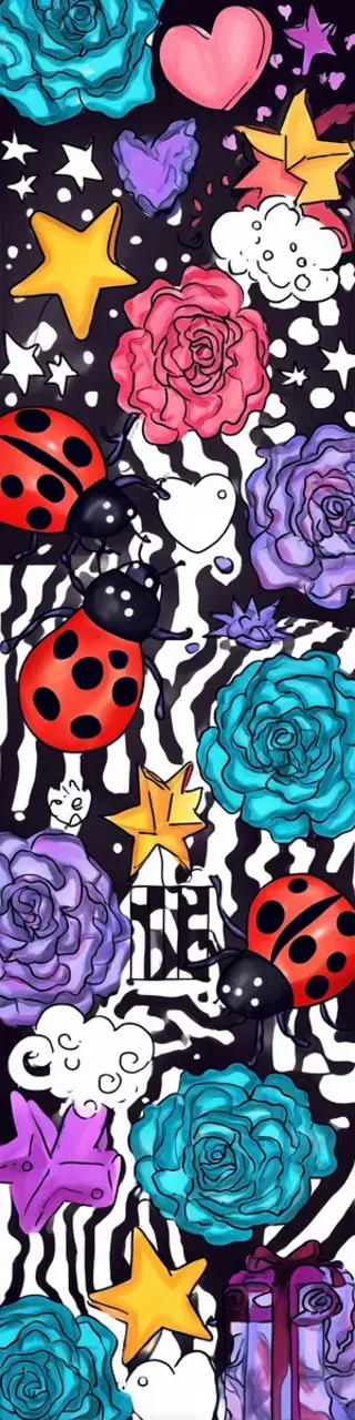 Free printable ladybug jumble bookmark