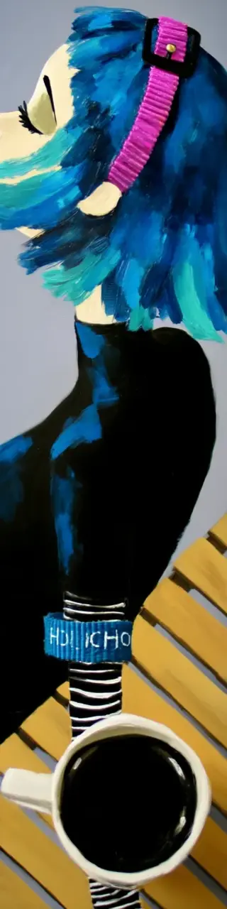 Free printable leaning back by coffee bookmark