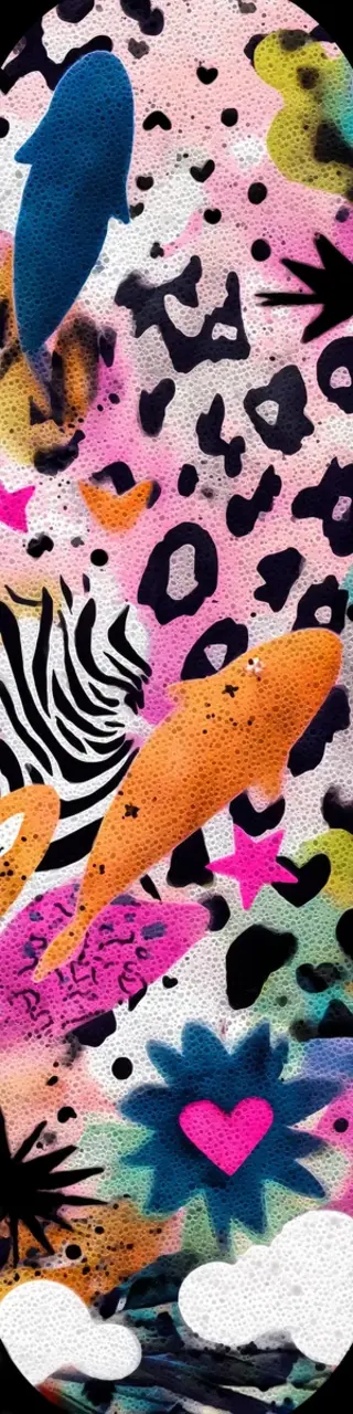 Free printable leopard print fish bookmark