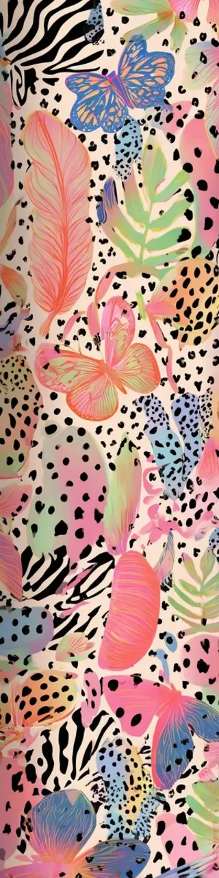 Free printable leopard spots butterflies bookmark