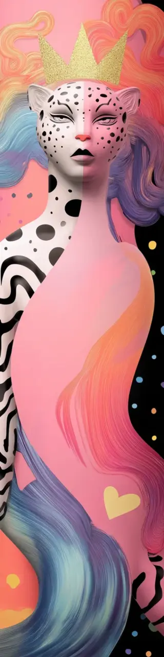 Free printable leopard statue pink bookmark