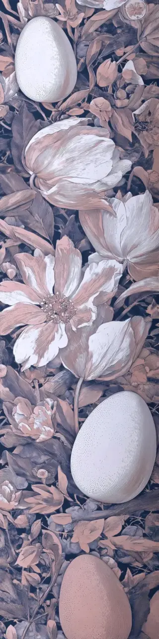 Free printable classy Easter eggs with flowers bookmark