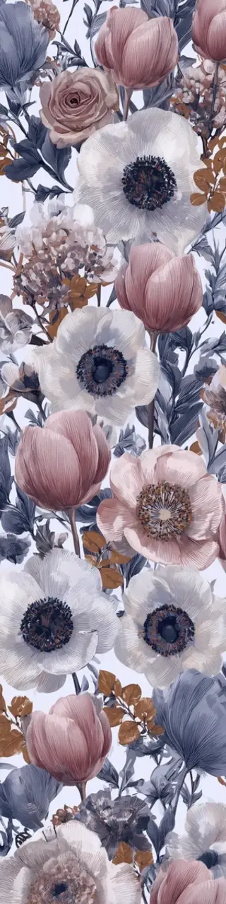 Free printable light colors floral flowers bookmark