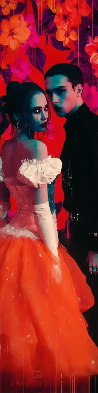 Free printable looking back red vampires bookmark