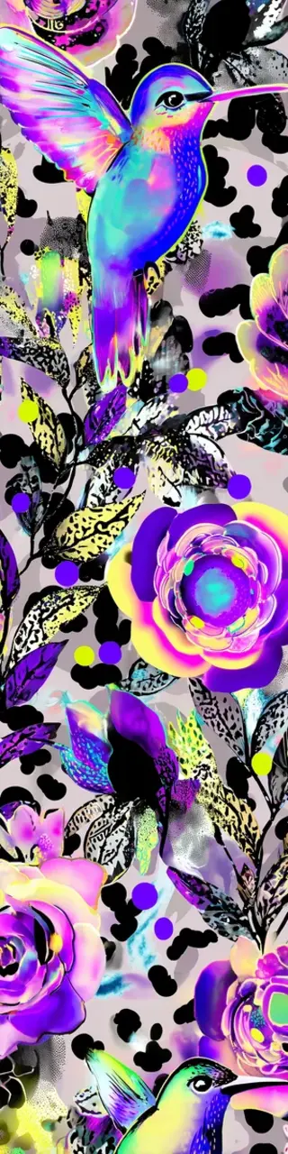 Free printable loud colorful hummingbird bookmark