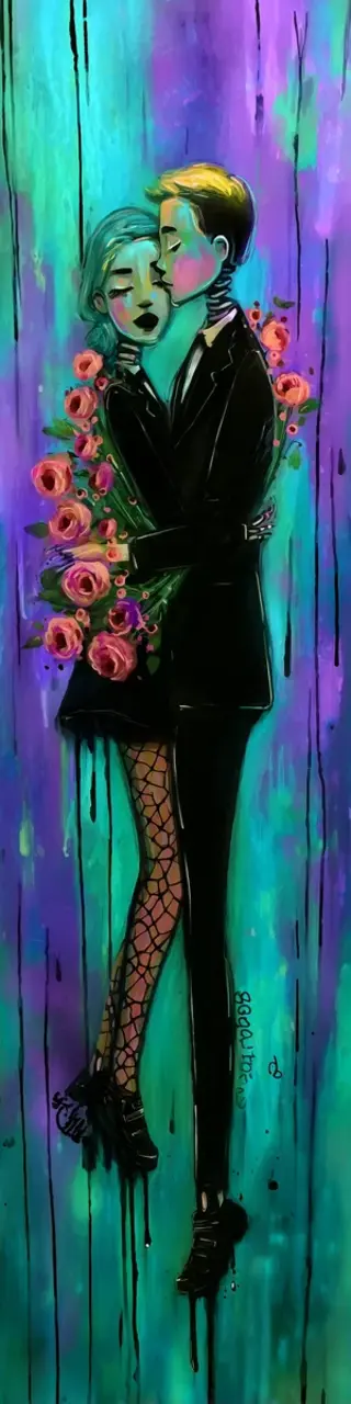 Free printable love couple valentines bookmark