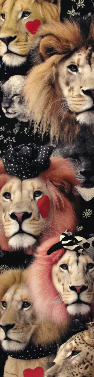 Free printable many show lions bookmark