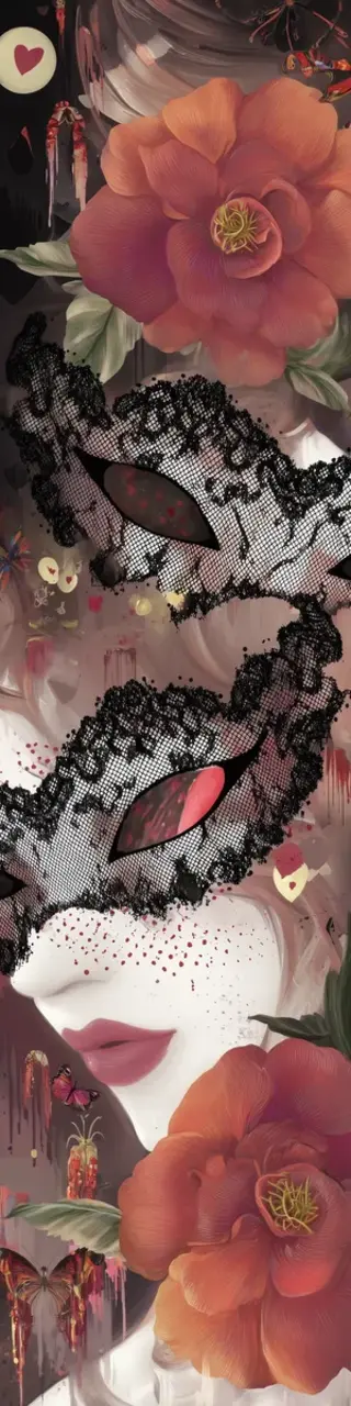 Free printable masquerade valentines bookmark