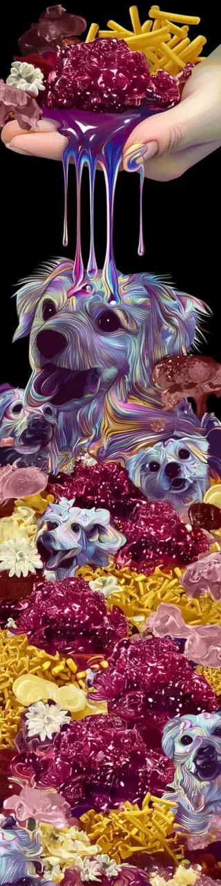 Free printable melting on dogs bookmark