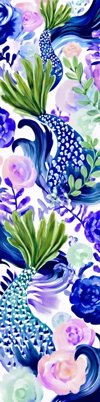 Free printable mermaid tails undersea bookmark