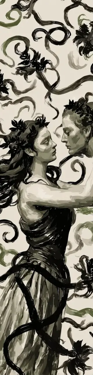 Free printable mythological couple bookmark