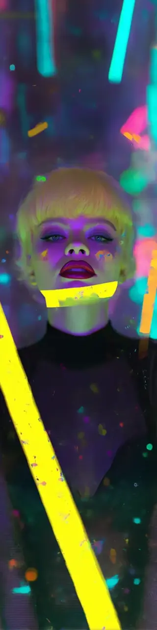 Free printable neon tape face thriller bookmark