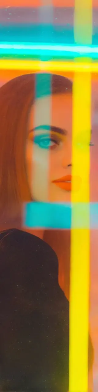 Free printable neon tape lady thriller bookmark