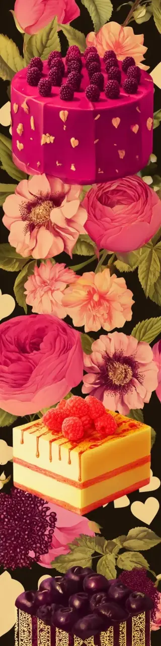 Free printable old school cakes bookmark