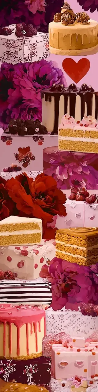 Free printable old school decorated cakes bookmark