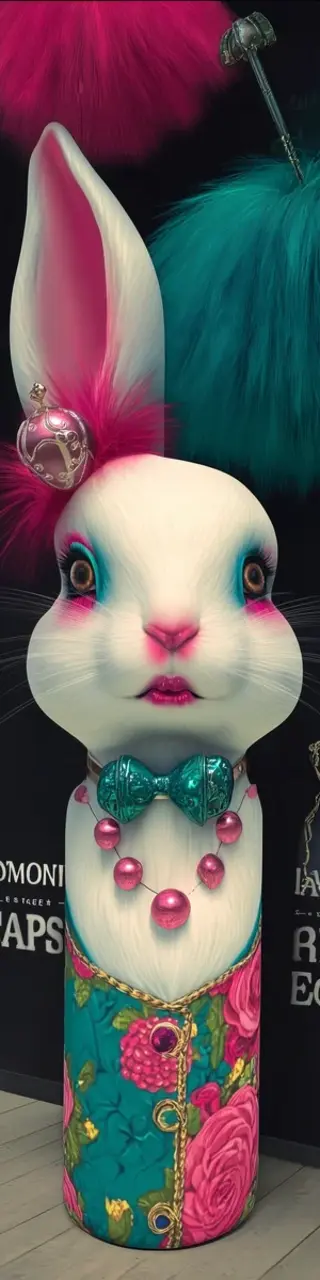 Free printable one ear bunny bookmark