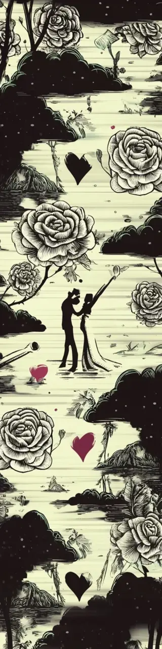 Free printable outdoor floral wedding bookmark